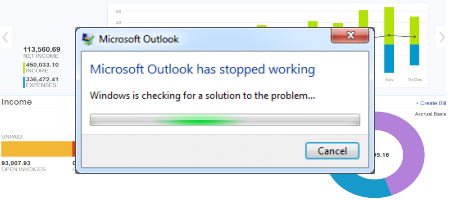 Outlook desktop client not responding