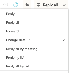 Outlook browser client reply to all by IM feature