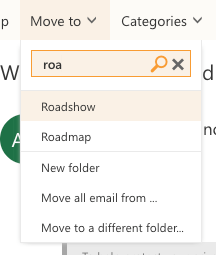 Outlook browser client move to feature