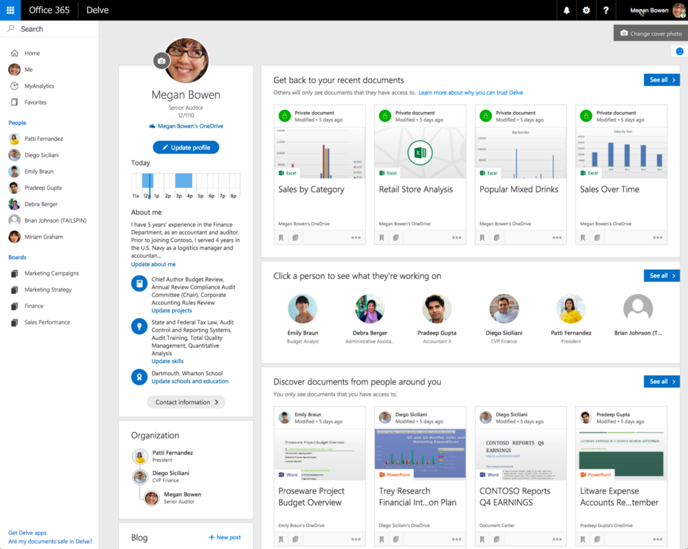 Get the most out of Delve in Office 365