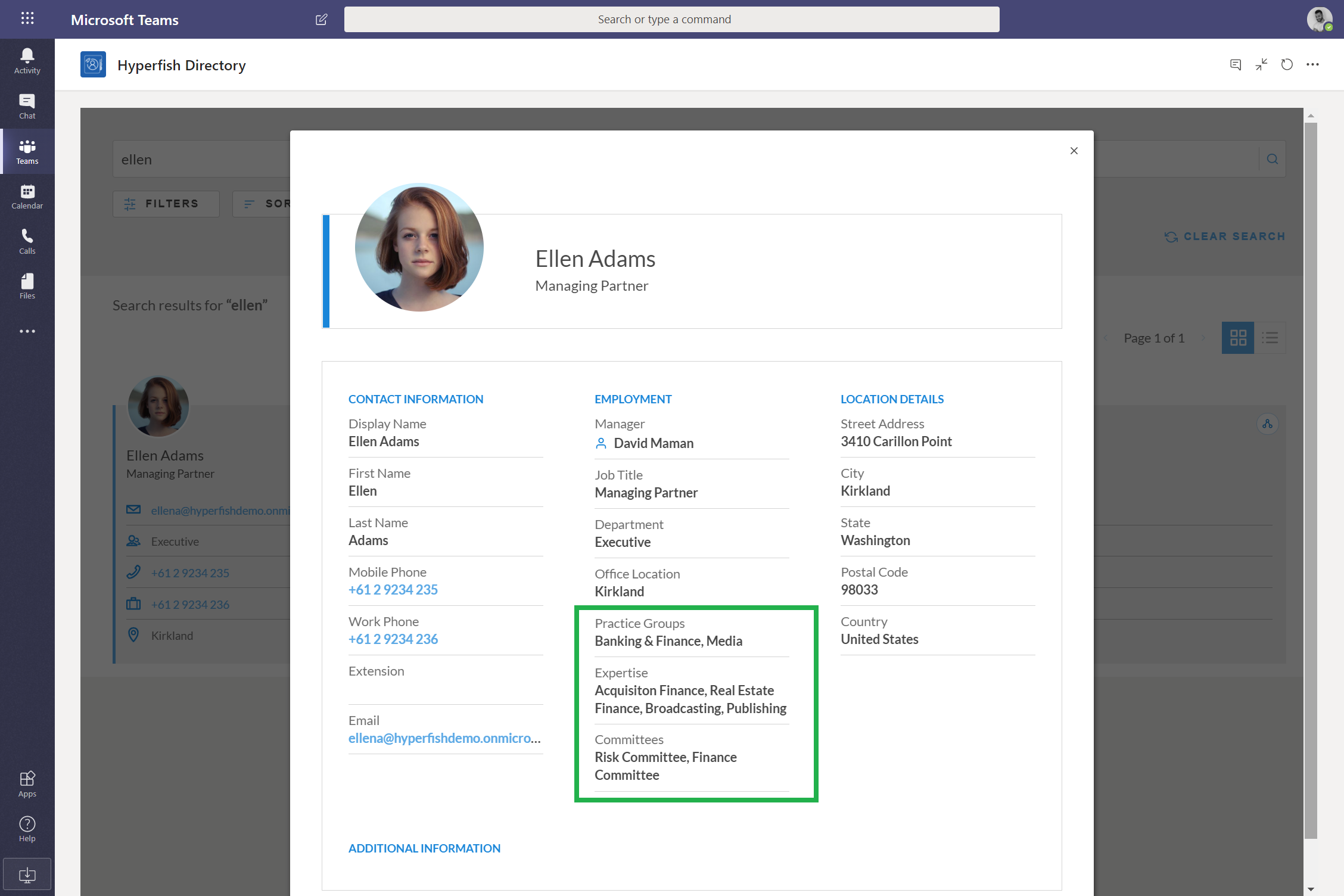 Legal Expertise Directory for Office 365 SharePoint & Teams